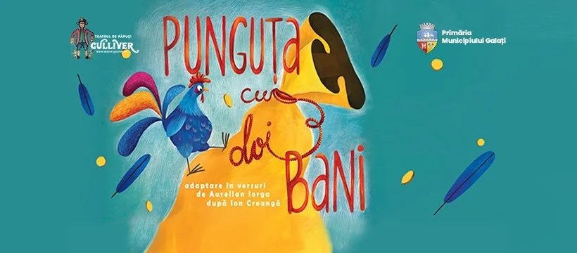 ”Punguța cu doi bani”, spectacol LIVE, pe pagina de Facebook a Teatrului GULLIVER