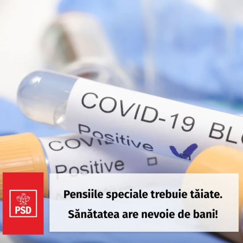 PSD: "Pensiile speciale trebuie tăiate! Iar banii economisiți să meargă la Sănătate!"