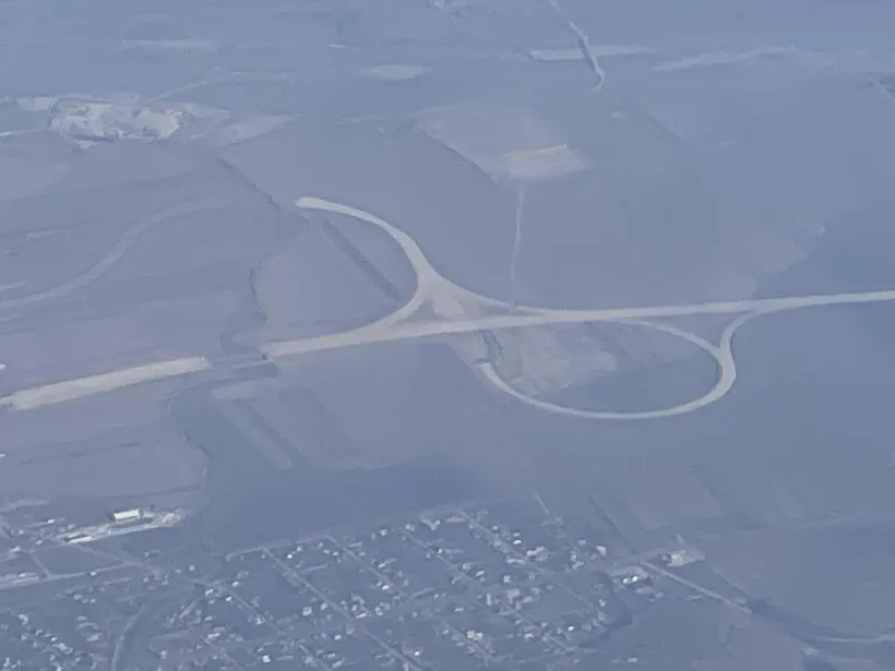 Șantierul Autostrăzii Moldovei a prins contur și se vede și din avion
