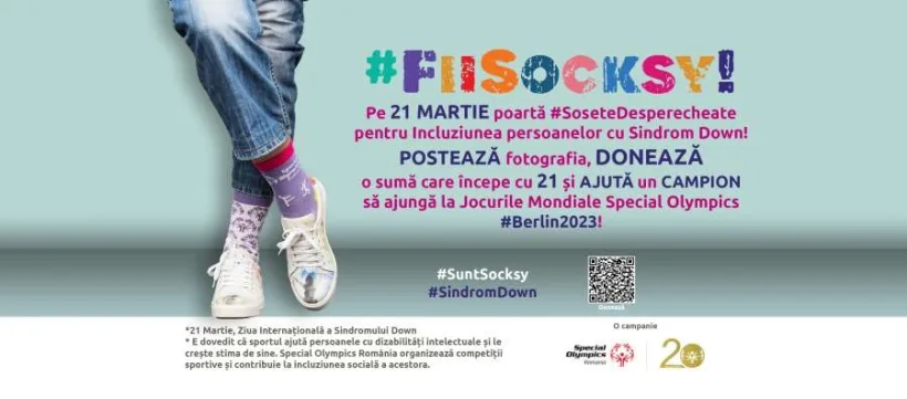 Ziua Internațională a Sindromului Down - Special Olympics România provoacă oamenii să poarte #SoseteDesperecheate și să premieze Campionii