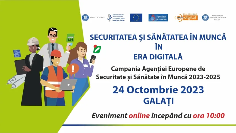 Webinar dedicat „Săptămânii Europene pentru Securitate și Sănătate în Muncă”, organizat de ITM Galați