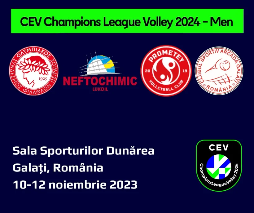 CSM Arcada joacă pentru calificarea în grupele principale CEV Champions League la Galaţi