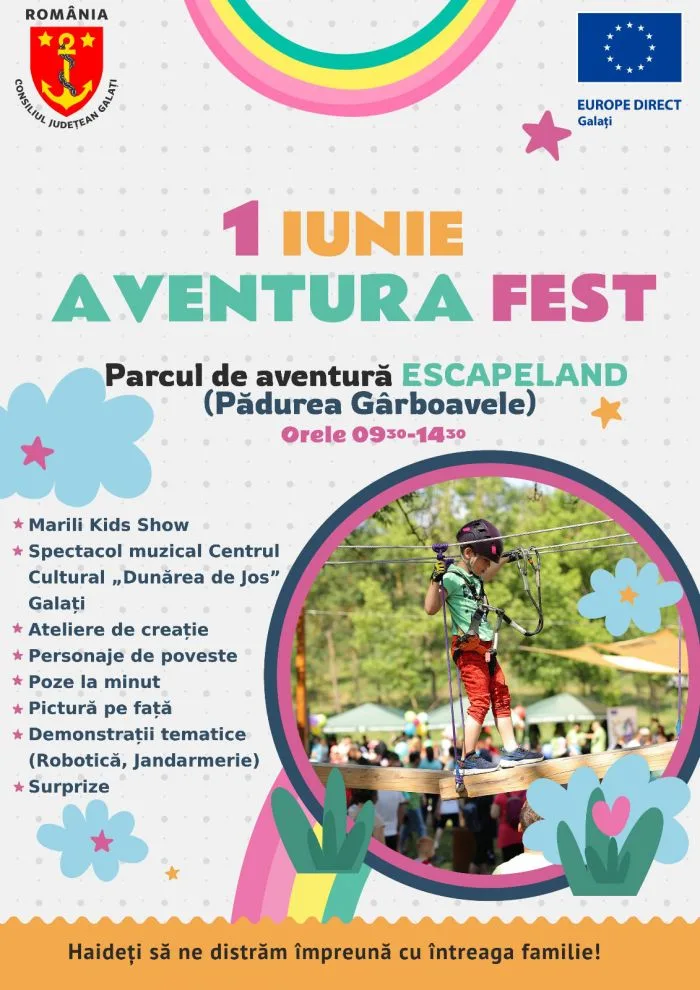 Petrecere de 1 Iunie, în Parcul de Aventură „EscapeLand” din Pădurea Gârboavele