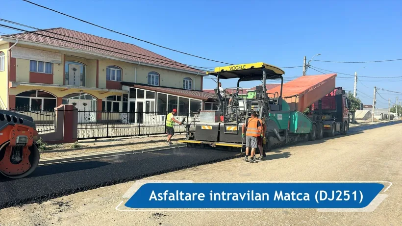 Lucrări în forță pe drumurile județene. Costel Fotea: Continuă asfăltările la Mata și Hanu Conachi
