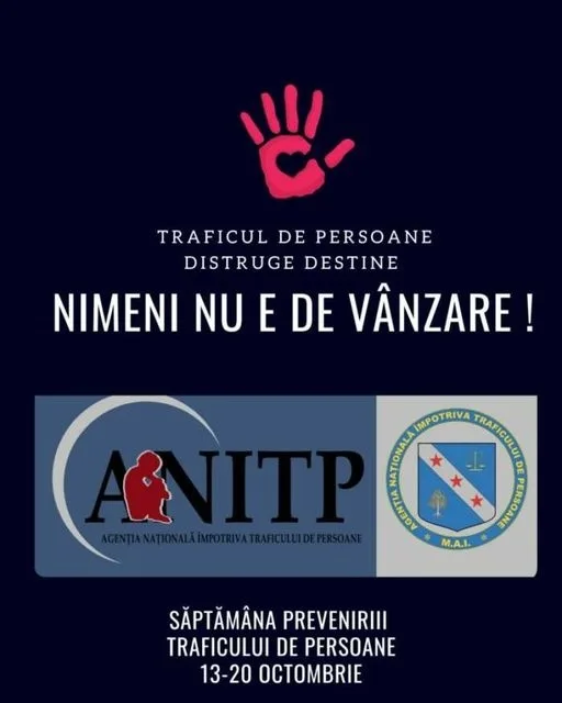 18 octombrie - Ziua Europeană de Luptă Împotriva Traficului de Persoane