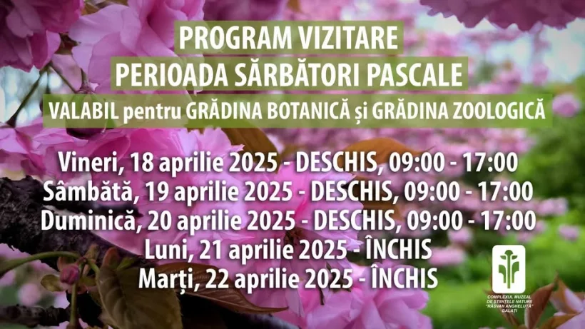 Parcul Zoo și Grădina Botanică, deschise de Paști
