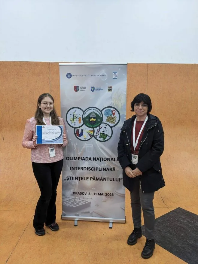 Premiul special al  Olimpiadei Interdisciplinare „Științele Pământului” adjudecat de o elevă din Galați