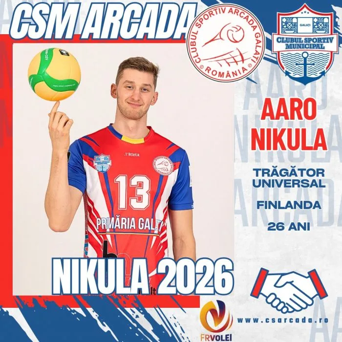 CSM Arcada l-a transferat pe internaţionalul finlandez Aaro Nikula