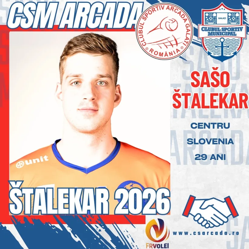Slovenul  Sašo Štalekar vine la CSM Arcada