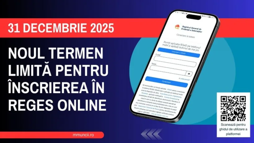 Termenul de înscriere în REGES-ONLINE, prelungit până la sfârșitul anului