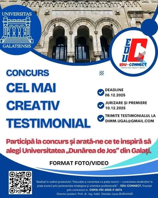 Universitatea „Dunărea de Jos”: Tu inspiri. Noi te susținem. Împreună construim viitorul!