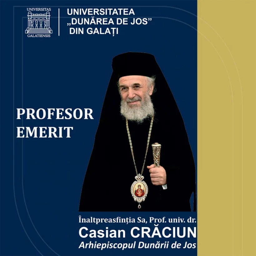 Titlul academic de Profesor Emerit al Universității „Dunărea de Jos” din Galați, pentru arhiepiscopul Casian Crăciun