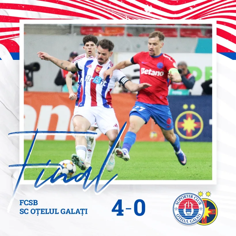 Oţelul umilită de FCSB