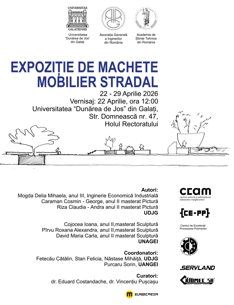 „Expoziție de machete și mobilier stradal” la UDJG