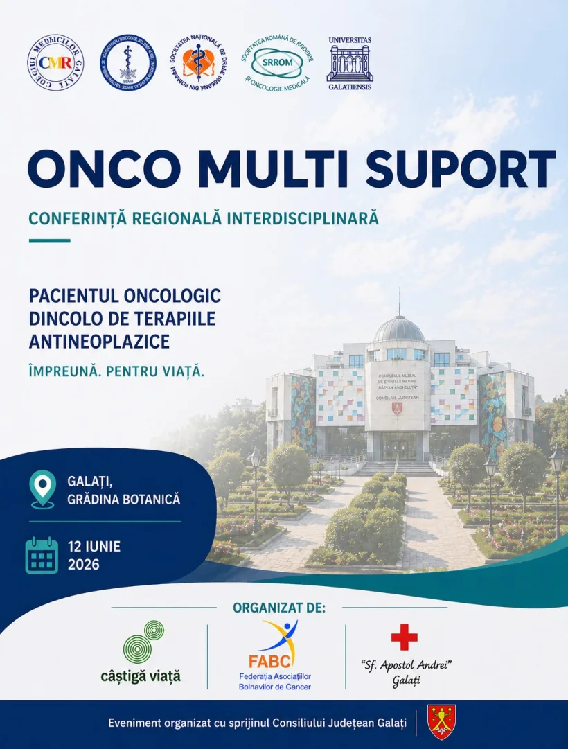 Începe conferința ONCO MULTI SUPORT - „Pacientul oncologic dincolo de terapiile antineoplazice”