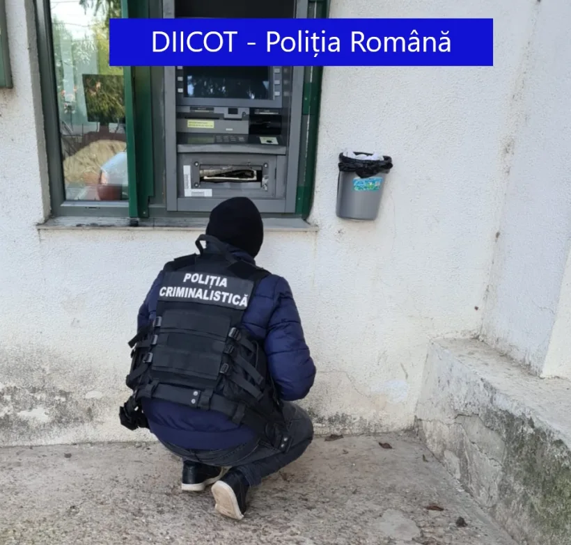 Cum acționau spărgătorii de bancomate în județul Galați. 12 persoane aduse la audieri la sediul DIICOT