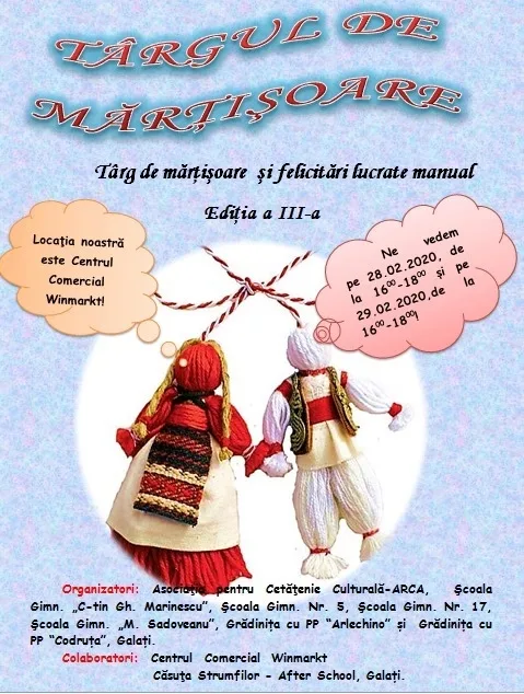Târg de mărțișoare și felicitări cu suflet