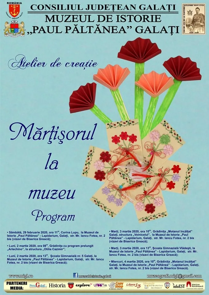 Atelier de creație și cunoaștere- "Mărțișorul la muzeu"