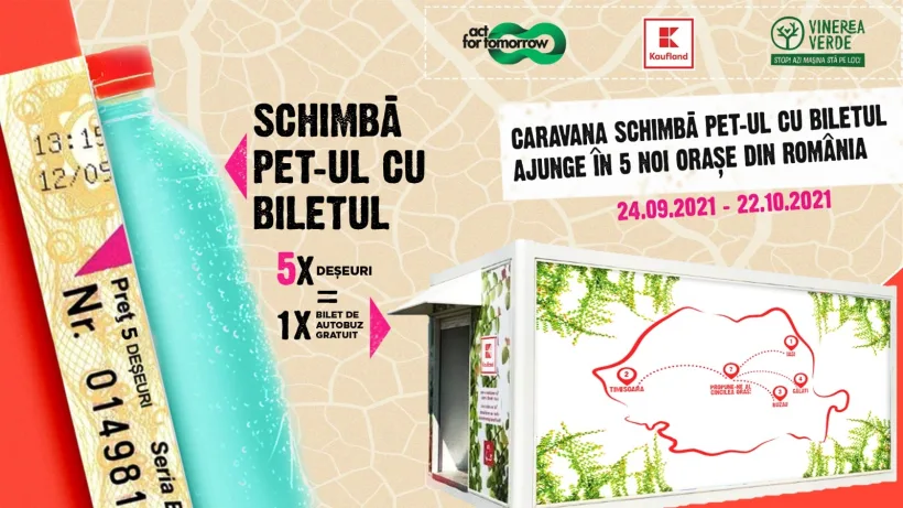 Pe 15 octombrie, gălățenii vor putea cumpăra bilete Transurb cu deșeuri