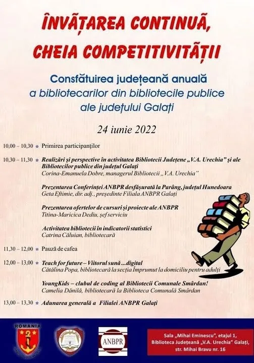 Consfătuirea judeţeană anuală a bibliotecarilor din bibliotecile publice din judeţul Galaţi