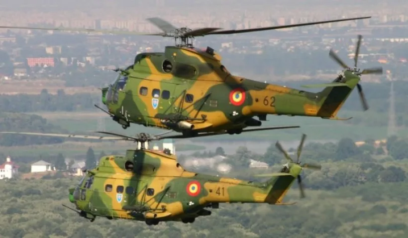 Elicoptere militare pe cerul Galațiului