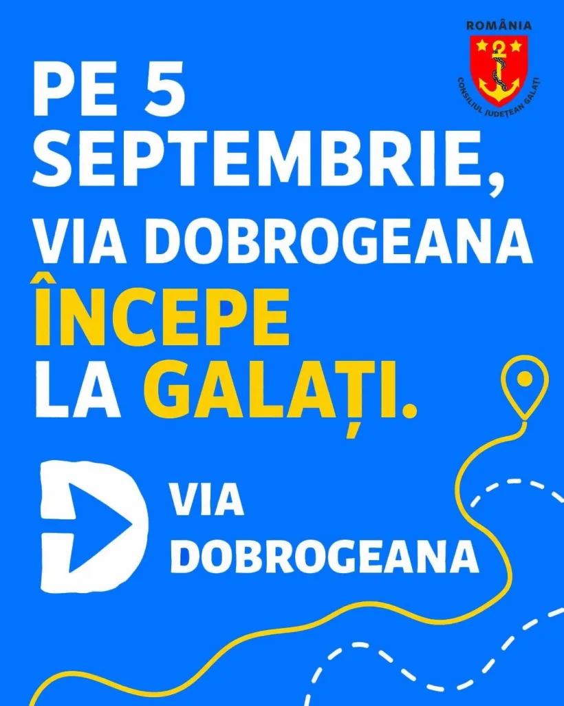Via Dobrogeana își inaugurează Borna Zero la Galați, pe 5 septembrie